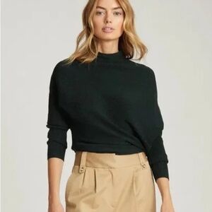 Reiss Tyler High Neck Knitted Sweater Top Black XS